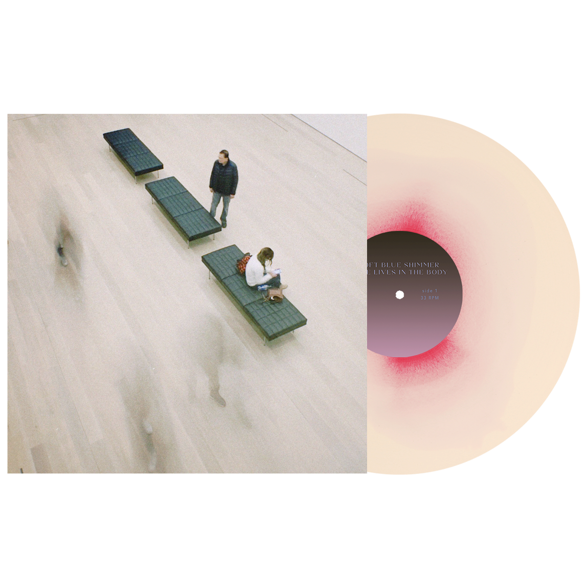 Soft Blue Shimmer - Love Lives in the Body - Bone w/Red Haze Vinyl